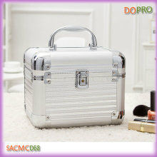 3 in 1 Silver Small Makeup Storage Case with Locks (SACMC068)